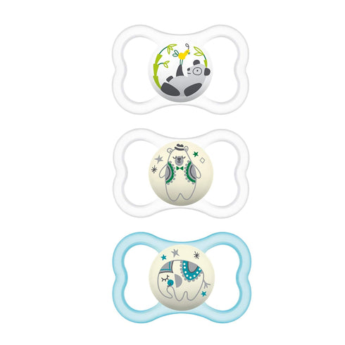MAM Air Night & Day Baby Pacifier, for Sensitive Skin, Glows in The Dark, 3 Pack, 6-16 Months, Unisex,3 Count (Pack of 1)...