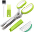 Herb Scissors with 5 Blades and Cover & Herb Stripper Tools Premium Kitchen Scissors for Food Vegetable Scissors Stainless Steel Kitchen Shears fo...