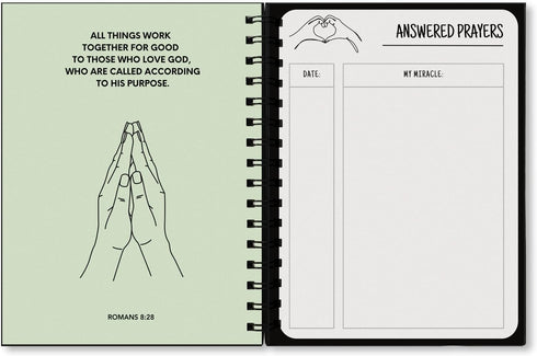 BORN AGAIN The Miracle Prayer Journal For Men & Women. Guided Prayer Notebook & Inspiring Verses Devotional With Sections, Gratitude, Answered Pra...