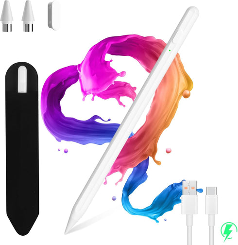Active Stylus Pen for Touch Screens, Fast Charging Stylus Pen for Samsung/iPhone/Android Tablets & Smart Phones, Universal Stylus Pencil for Drawi...