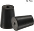 MECCANIXITY Rubber Tapered Plug 14mm to 19mm with Hole Test Tubes Bungs Stopper Black for Lab Home 10 Pieces...