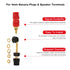 4 Pcs Banana Socket Test Probe Audio Speaker Terminal Binding Post Banana Plug Jack Socket Adapter Connector for 4mm Banana Plugs Black and Red...