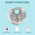 Round Disc Padlock, Heavy Duty Disc Locks Stainless Steel Round Lock with Key Padlock Discus Locks for Storage Unit, Fence, Garages, Sheds(3/8" Di...