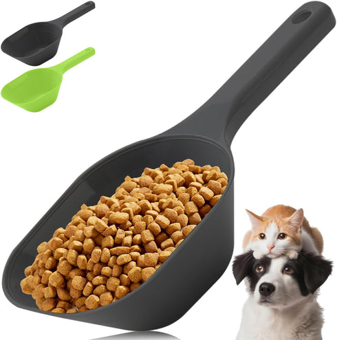 2 PACK Dog Food Scoop,1 Cup Capacity Pet Food Scoop With Measuring Lines For Dog, Puppy and Cat (Green and Black)...
