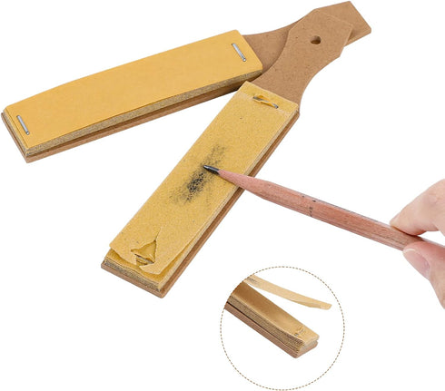 Sandpaper Sharpener,3-Pack Sketch Sandpaper Pencil Sharpeners 6.2x0.9" Pointer Art Drawing Tool Pastel Sticks Drawing Tool for Artist Sketch Begin...