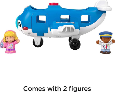 Fisher-Price Little People Musical Toddler Toy Travel Together Airplane with Lights Sounds & 2 Figures for Ages 1+ Years...