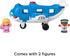 Fisher-Price Little People Musical Toddler Toy Travel Together Airplane with Lights Sounds & 2 Figures for Ages 1+ Years...