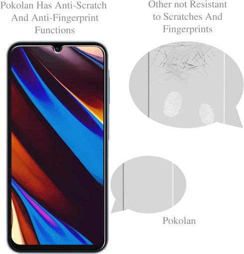 Pokolan [3-Pack Screen Protector for Samsung Galaxy A15 5G / 4G Tempered Glass, Bubble Free, 9H Hardness, Anti Scratch, Easy to Install, HD Clear....