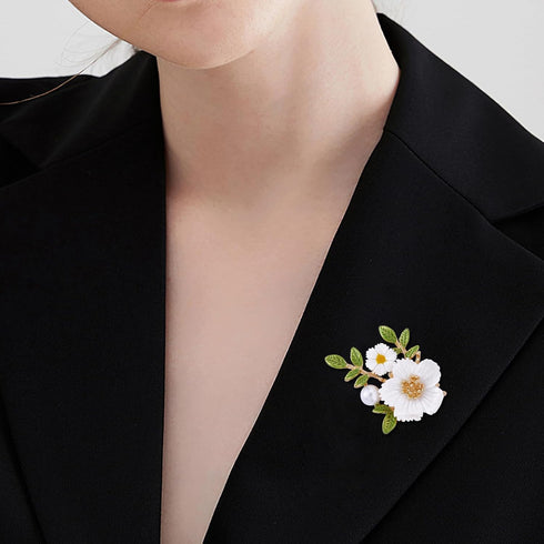 Ornaland Daisy Flower Brooch Alloy Enamel Sunflower Brooch Pin Brooches Badge Jewelry for Jackets Backpack Corsage Lapel Scarf Clothing Accessorie...