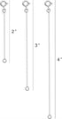 LeCalla Sterling Silver Necklace Extender Chain Lightweight 3 Pcs 925 Sterling Silver Necklace Extender Extension BOX and Cable Chain For Your Nec...