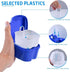 2 Pack Colors Denture Bath Case Cup Box Holder Storage Soak Container with Strainer Basket for Travel Cleaning (Light Blue and Blue)...