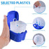 3 Pack Colors Denture Bath Case Cup Box Holder Storage Soak Container with Strainer Basket for Travel Cleaning (White, Blue, Light Blue)...
