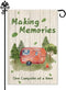 Making Memories Garden Flag, 12 x 18 Inch Double Sided Holiday Yard Outdoor Farmhouse Lawn Decoration Flag, RV Bonfire Forest Campground Camping P...