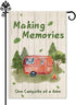 Making Memories Garden Flag, 12 x 18 Inch Double Sided Holiday Yard Outdoor Farmhouse Lawn Decoration Flag, RV Bonfire Forest Campground Camping P...