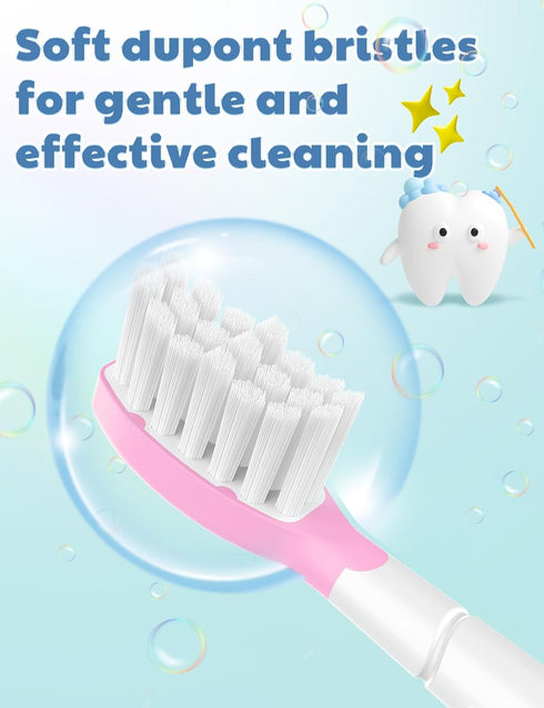 Toptheway Kids Toothbrush Heads for Philips Sonicare: Kids 7+ Standard Sonic Replacement Toothbrush Heads Compatible with Philips Sonicare, Pink G...