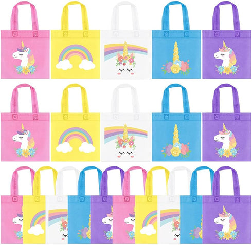 20Pcs Rainbow Party Favor Bags, Reusable Rainbow Gift Bags, Goodie Treat Candy Bags for Boy Girls Birthday Party Supplies Party Favors Room Decor...