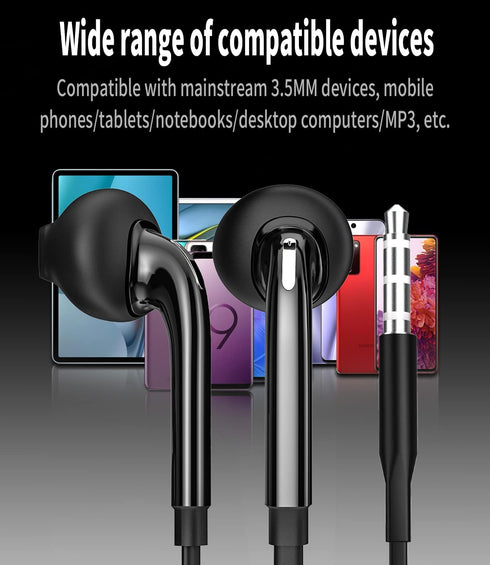3.5mm Headphone with Microphone Jack Earbud(2pack) Gaming Laptop Earphone Video Game Ear for Kid for School Computer Wired Headset PC Chromebook A...