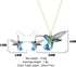 Acrylic Cyan-blue Hummingbird Birds Necklace Pendant Earrings Dangle Jewelry Sets for Women Teen Girls Charm Gifts...