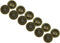 RECHERE 12 PCS Flower Pattern Flat Metal Buttons 4-Hole Craft for DIYS Sewing Embellishment (Antique Bronze,15mm)...