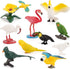 10 Pcs Simulated Bird Animals Parrot Model Figure Toys, Realistic Flamingo Birds Figurine Collection Playset Cake Toppers Gift for Kids Educationa...