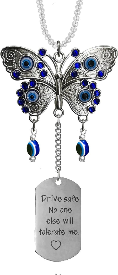 Car Hanging Ornament Butterfly Charm,Car Mirror Decor Hanging,Car Mirror Charm Car Mirror Hanging Accessories(D)...