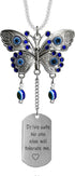Car Hanging Ornament Butterfly Charm,Car Mirror Decor Hanging,Car Mirror Charm Car Mirror Hanging Accessories(D)...