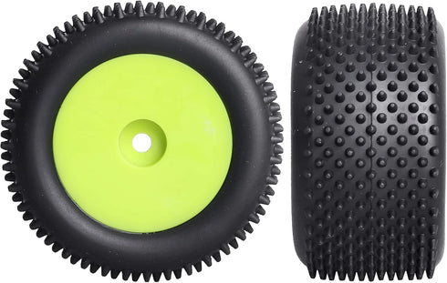 1/18 RC Buggy Rear Tires and Wheels Preglued for Wltoys 184011 A959 HSP 94815 94810 HPI Losi Mini T 2.0 1/18th Rail Buggy Model, 2PCS (Green)...