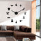 The Geeky Days Dentist Sign Giant DIY Large Wall Clock with Mirror Effect Dental Clock Wall Art Home Decor Frameless Big Time Clock Watch(Black)...