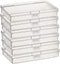 6 Pcs Clear Storage Box, Rectangular Plastic Containers Case with Lid for Pills, Jewellery, Tiny Bead, Herbs, Craft Items...