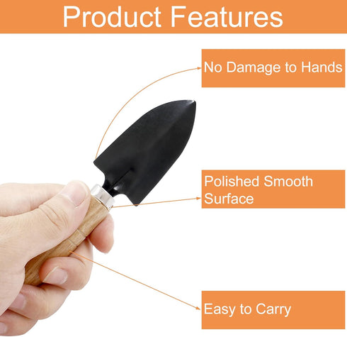3Pcs Hand Shovel for Gardening Small Garden Planting Tools, Mini Digging Spade Tools for Herbs Planting, Transplant, Miniature Garden...
