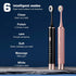 Black & Pink Electric Toothbrush for Adults, 2 Pack Toothbrush?USB Rechargeable Sonic Toothbrush with 12 Brush Heads, Smart Timer, 6 Modes, 2-Hour...