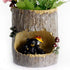 Flower Pot Succulent Planters Tree Hole Pots Resin Flower Plant Pot Office Home Garden Decoration (Bear)...