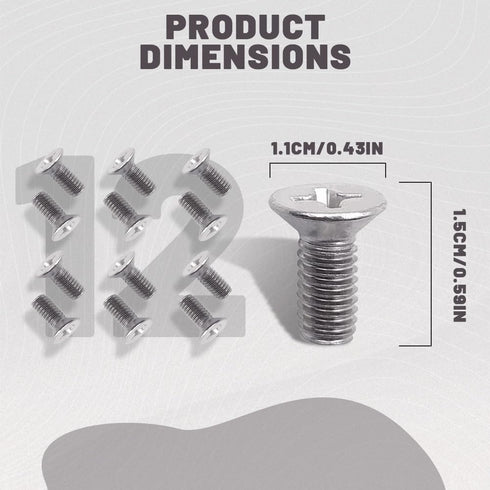 12Pcs Rotor Screws for Brake Discs, Automotive Replacement Brake Adjusting Screw Assemblies, 93600-06014-0H Stainless Steel Brake Disc Rotor Screw...