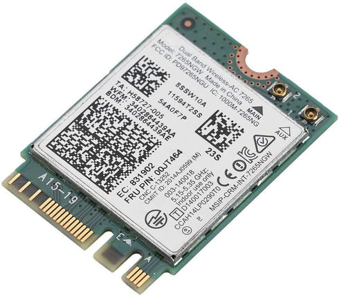 AC 7265 Network Adapter, Dual Band 2.4G/5Ghz Bluetooth Network Card with NGFF M2 Interface, 802.11 a/b/g/n/ac...