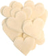 5 inch Stiff Felt Hearts 12pc - Cream...