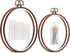 Jupean Embroidery Hoop, 7.5'' 9.2'' Oval Embroidery Hoop, Imitated Wood Display Frame with 30 Pieces Embroidery Needles, Embroidery Frame and Cros...