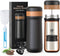 Classic Portable French Press Coffee Mug 12 oz with Carry Loop, Stainless Steel French Press Coffee Maker, BPA Free Great for Camping and Travel...