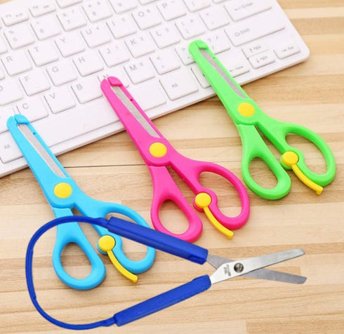 Loop Scissors for Children and Teens, Right and Lefty Support, Easy-Open Squeeze Handles Safety Scissors Toddler Safety Craft Scissors Student & C...