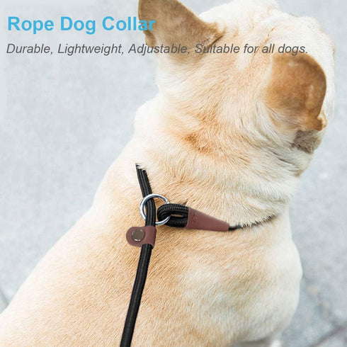 MayPaw Slip Collar Nylon Rope Choke Collar for Dog Training- No Pull Round Martingale Dog Collar for Small Medium Large Dogs...