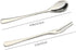 VANRA 5in 4-Piece Flatware Set - Silver Stainless Steel - 2 Forks and 2 Spoons - Salad, Teaspoon, Cocktail, Coffee, Serving, Appetizer...