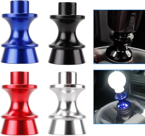 Manual Car Gear Shift Knob Adapter,Shift Knob Boot Retainer Adapter Aluminum Alloy Gear Shift Knob Retainer Fit for SubaruBRZD,FT86 GT86,Black...
