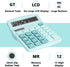 Cute Light Blue Desktop Calculator with Big Buttons, Dual Power Source, Solar and Battery, Large Display Screen - Perfect for Office, Teachers, an...