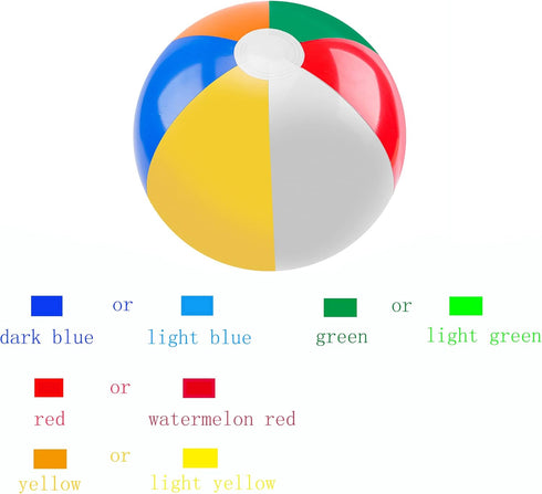 Beach Balls, Inflatable Balls Rainbow Beach Balls Summer Swimming Pool Party Balls for Summer Beach, Pool and Party Outdoor Activity...