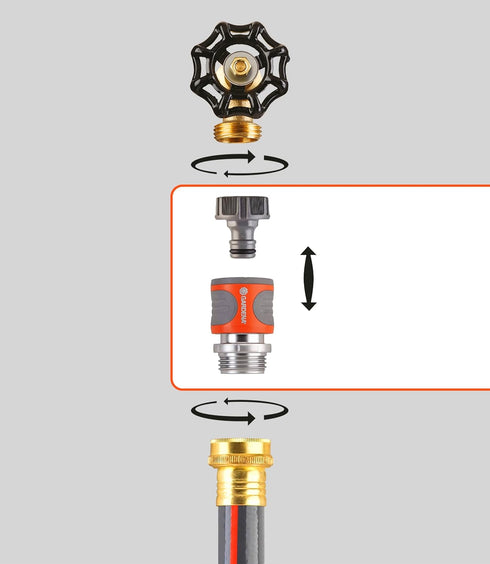 GARDENA Hose Connector Set-Female Premium Metal...