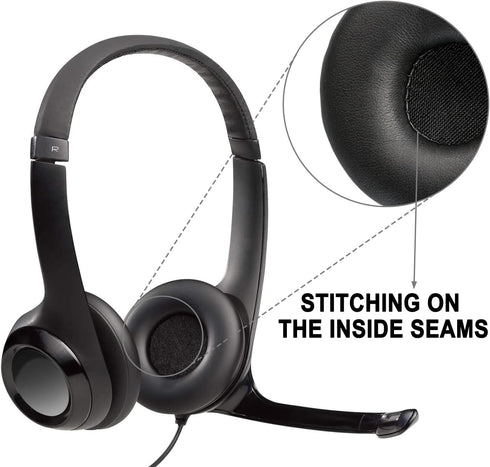 SOULWIT Earpads Replacement for Logitech H390 H600 H609 H760 Wireless Headphones, Ear Pads Cushions with Noise Isolation Foam, Added Thickness - H...