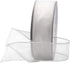 Royal Imports Organza Wired Sheer Ribbon 1.5" (#9) for Floral & Craft Decoration, 50 Yard Roll (150 FT Spool), White...