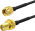 Superbat RF coaxial SMA Male to SMA Female Bulkhead RG174 6.56ft Cable + 3pcs RF Coax SMA Adapter Kit for SDR Equipment Antenna Ham Radio,3G 4G LT...