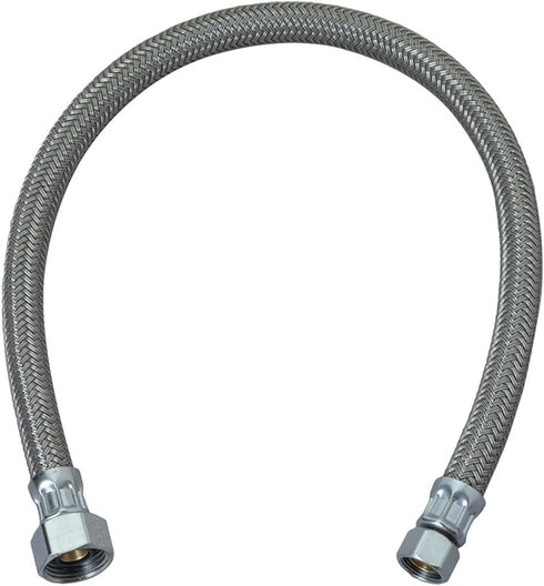 BrassCraft B1-16AF Lavatory Connector, 3/8-Inch Comp x 1/2-Inch FIP x 16-Inch, Silver...