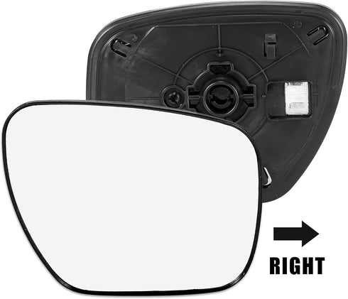 X AUTOHAUX Car Rear View Mirror Glass Replacement with Backing Plate Heated Right Passenger Side for Mazda 5 CX-7 CX-9...
