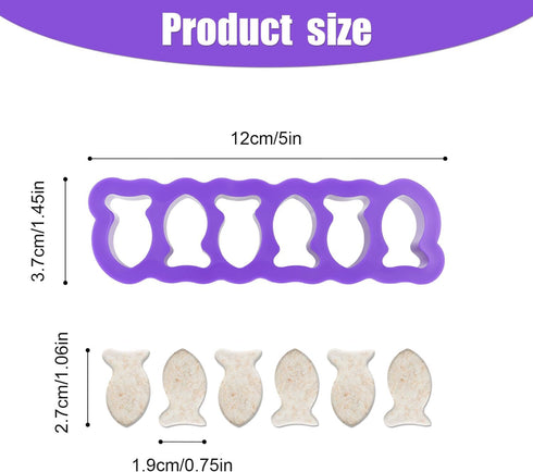 Mini Goldfish Cookie Cutter Set, 6 Fishes Plastic Goldfish Cracker Cutter Tool Fish Shaped Treats Baking Mold for Biscuit Chocolate Fondant Kitche...